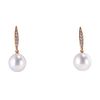 Gellner 18k Gold Diamond Pearl Drop Earrings
