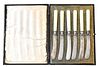 YATES BROTHERS OF SHEFFIELD FRENCH BONE & SILVER PLATE BUTTER KNIVES