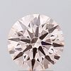 2.53 ct, Brn. Pink/VS2, Round cut IGI Graded Lab Grown Diamond