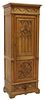 FRENCH GOTHIC REVIVAL CARVED OAK ARMOIRE