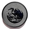 A division one pictorial black dyed horn button