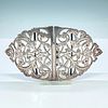 Antique Two Piece Sterling Silver Belt Buckle