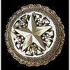 A division three carved star pearl button