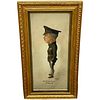 WW1 MILITARY SERGEANT MAJOR WATERCOLOUR PAINTING