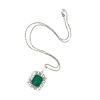 Orianne Emerald & Mixed-Cut Diamond Necklace PLT