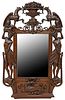 EXCEPTIONAL FRENCH RENAISSANCE REVIVAL CARVED OAK MIRROR, 64" X 41"