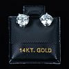 Beautiful 14K White Gold and Diamond Earrings