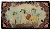 FINE AMERICAN PICTORIAL HOOKED RUG