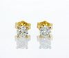 14kt Yellow Gold 0.73ctw Diamond Earrings