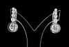 18kt White Gold 1.08ctw Diamond Earrings