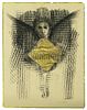 KELLY FEARING (TX, 1918-2011) LITHOGRAPHIC CRAYON DRAWING, 'ANGEL NO. 2'