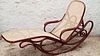 Thonet Bentwood and Rattan Rocking Chaise Longue Model 7500