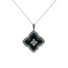 Onyx and Diamonds 14kt gold Pendant Necklace