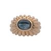 18kt Gold Fluted Ring with cabochon Sapphire