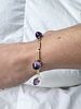 18kt yellow Gold Bracelet with cabochon Amethysts