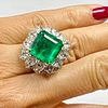 Bvlgari Colombian Emerald & Diamond Ring