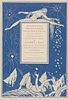 Rockwell Kent (Am. 1882-1971), Invitation to a So-Called Tea, 1930, Linocut on woven paper, framed under glass