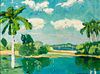 Jane Peterson (Am. 1876-1965), Miami, Oil on canvasboard, framed