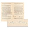 Leon Trotsky Document Signed for Publishing &#39;The History of the Russian Revolution&#39; - Initialed 14 Times!