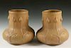 PAIR OF AMERICAN ARTS & CRAFTS POTTERY VASES