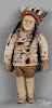 Composition Native American chief doll, early 20th