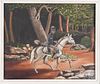 Oil on board African American cavalry officer, sig