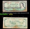 1967 Centennial Issue Canada 1 Dollar Banknote P# 84b Grades vf++