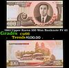 1992 Upper Korea 100 Won Banknote P# 43 Grades Gem+ CU