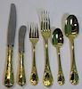 Christofle Marly Gold Electroplate 74 Pc. Flatware