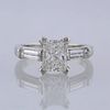 2.09 Carat Princess Cut Diamond Ring