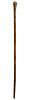 343. 12th Air Force Folk-Art Cane – Dated 1943 – A carved military souvenir from Algers, small metal collar, various writ