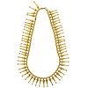 VICTORIAN ARCHAEOLOGICAL REVIVAL STYLE YELLOW GOLD NECKLACE