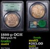 PCGS 1898-p Morgan Dollar OGH 1 Graded ms64 BY PCGS