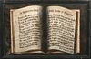 MONASTIC ODE ANTIQUE BOOK OIL PAINTING