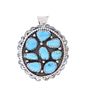 Navajo R. Sam Sterling Silver Turquoise Pandant