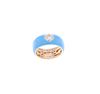 0.50ct VS2 Diamond & Sky Blue Enamel 14k Gold Ring
