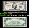 1953A $10 Blue Seal Silver Certificate Grades vf++