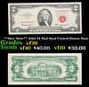 **Star Note** 1963 $2 Red Seal United States Note Grades vf++