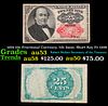 1874 25c Fractional Currency, 5th Issue, Short Key Fr-1309  Grades Select AU
