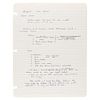 Gordon Cooper Handwritten Meeting Notes with Chris Kraft on Mercury Rocket Abort System
