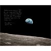 Frank Borman Signed Oversized &#39;Earthrise&#39; Photograph