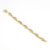 Mens 14K Yellow Gold & Sapphire Fancy Link Bracelet