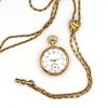 Ladies 14K Gold Pendant Pocket Watch with GF Watch Chain
