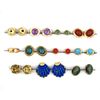 eleven pairs of 14K  Yellow gold Gemstone Stud Earrings