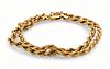 Italian 14K Yellow Gold Rope Chain Bracelets, L 8" 18g 2 pcs
