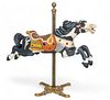 C. W. Parker (American) Painted, Jeweled, Hand-carved Wood, Ca. 1910, "Jumper Carousel Horse", H 54" W 11" L 64"