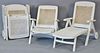 Set of four outdoor folding chairs/chaises.