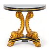 Karges Furniture Company (American) Regency Style Giltwood Console Table, H 33" W 36" Depth 18"