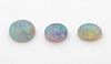 Three Unmounted Black Opals, 6.2 Total Cts. 5g 3 pcs