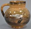 1882 Rookwood pottery Swallow and Crane pitcher by Albert Valentien marked on bottom Rookwood 1882-ARV 36. ht. 6 1/2in.